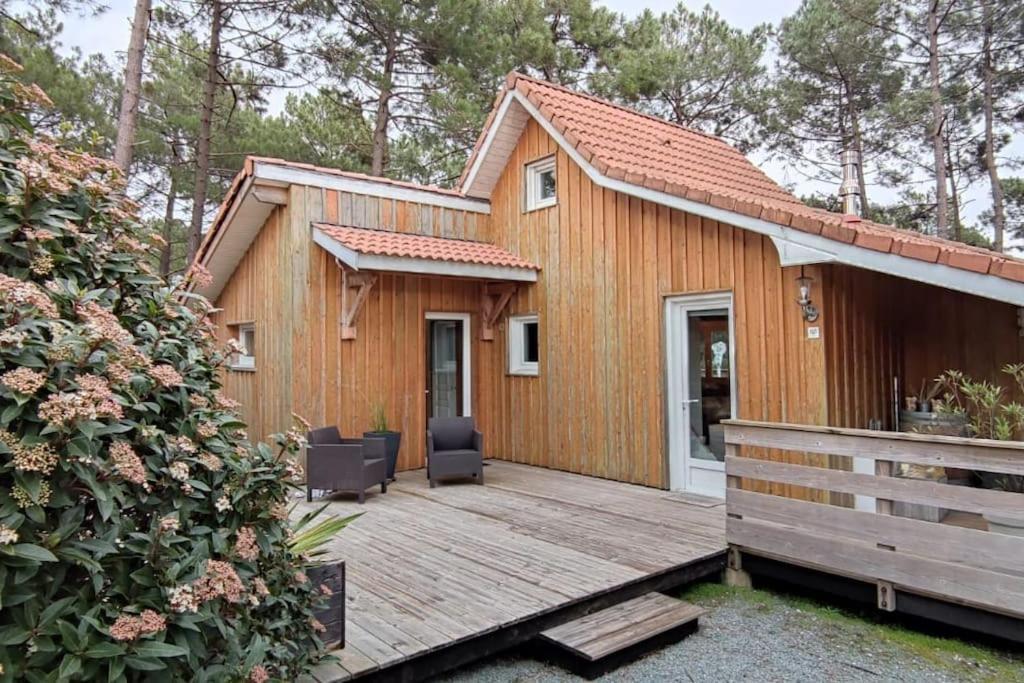 Chalet Du Bonheur - La Jenny Naturist Area Le Porge Exterior foto
